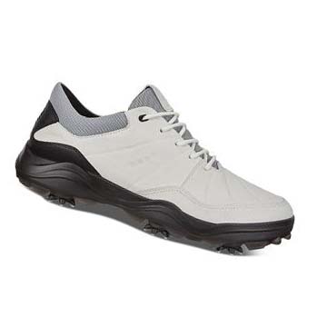 Men's Ecco Cleated Strike Golf Shoes White | Canada 544GSO